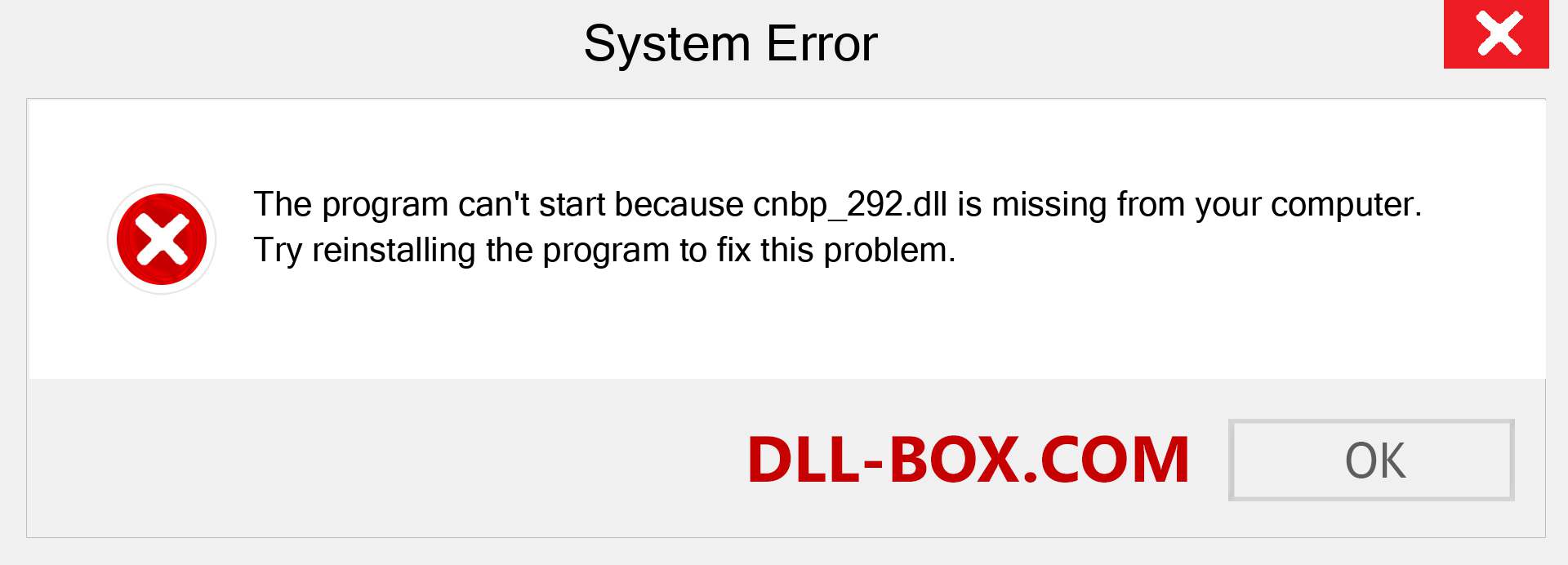  cnbp_292.dll file is missing?. Download for Windows 7, 8, 10 - Fix  cnbp_292 dll Missing Error on Windows, photos, images